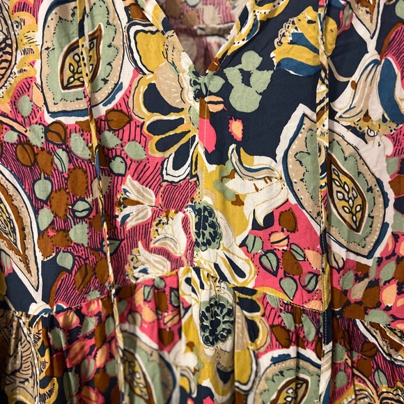 Umgee Tiered Floral Paisley Midi Dress - Picture 5 of 9